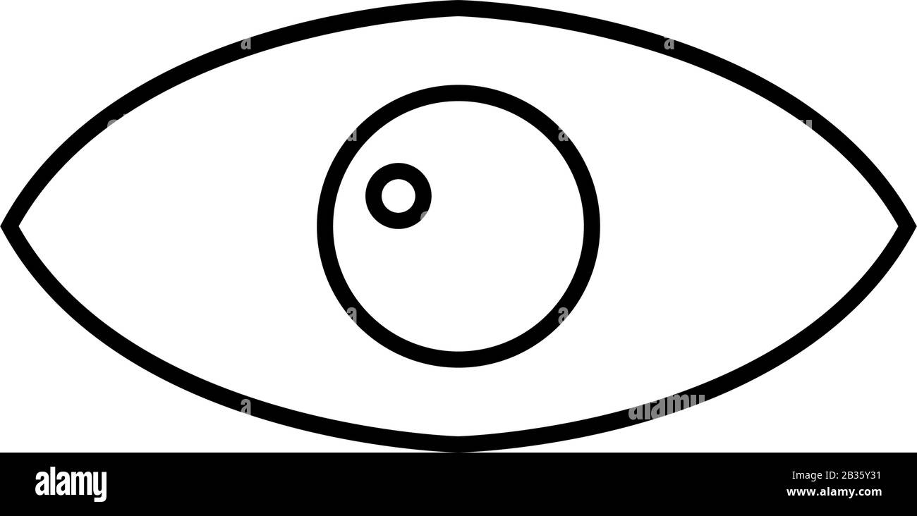 eye icon illustrated in vector on white background Stock Vector Image ...