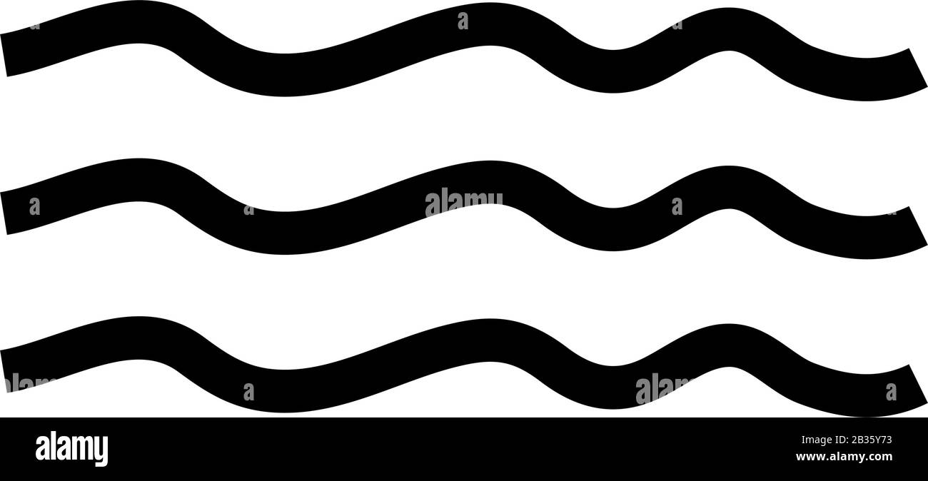 sea wave icon illustrated in vector on white background Stock Vector ...