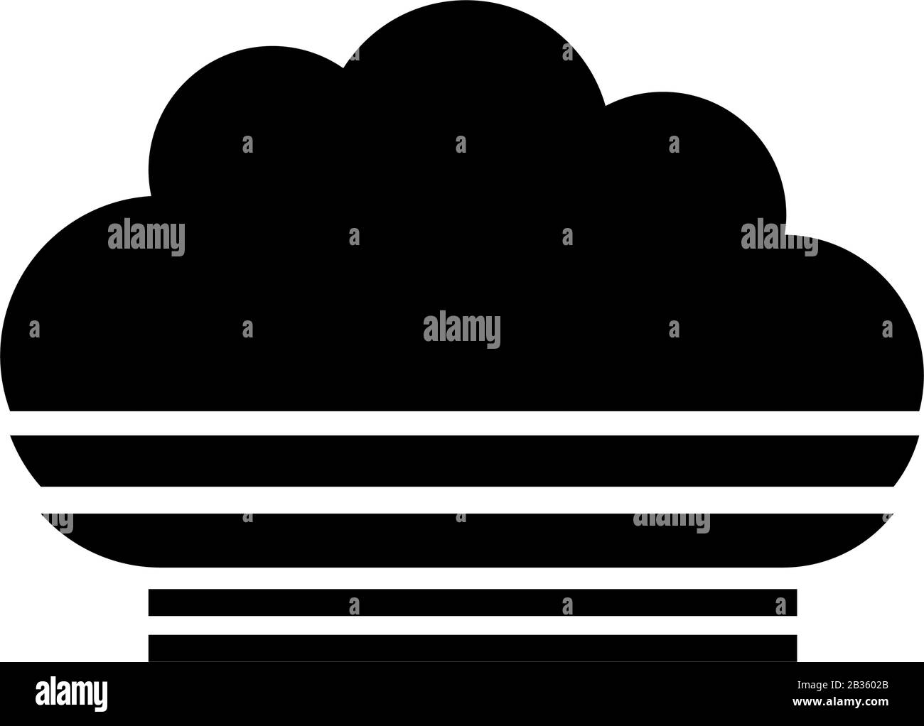 fog icon illustrated in vector on white background Stock Vector Image ...