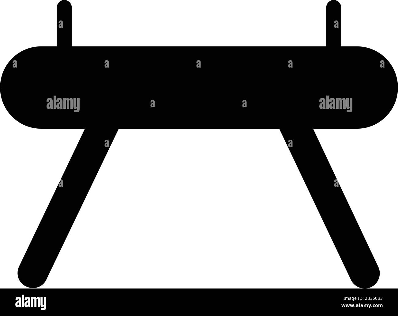 pommel horse icon illustrated in vector on white background Stock