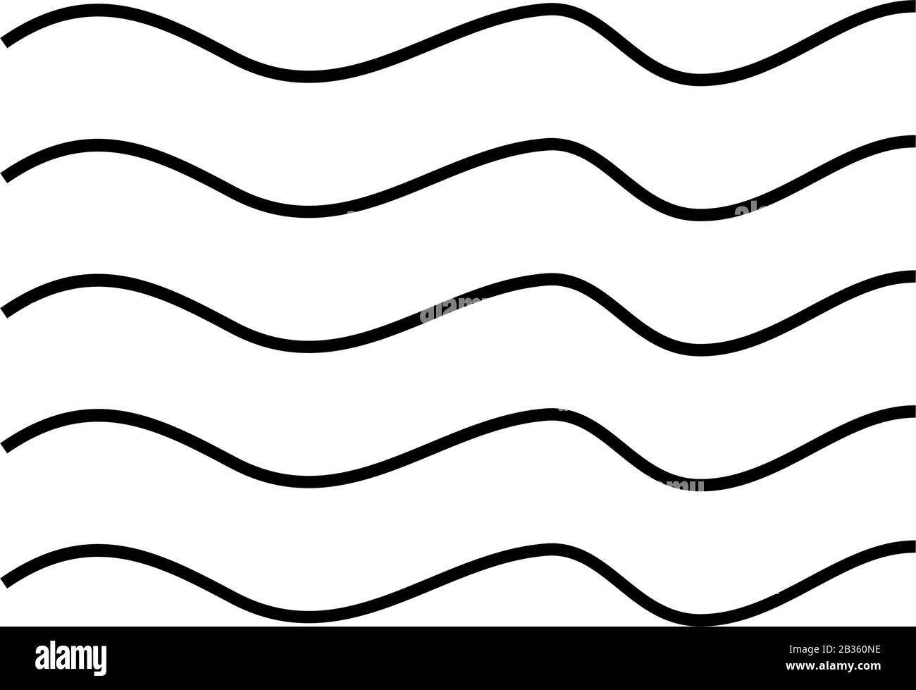 sea wave icon illustrated in vector on white background Stock Vector ...