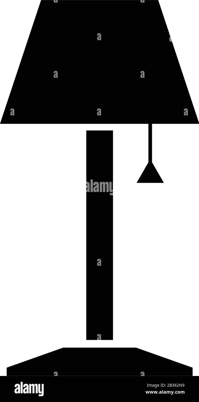 reading lamp icon illustrated in vector on white background Stock Vector