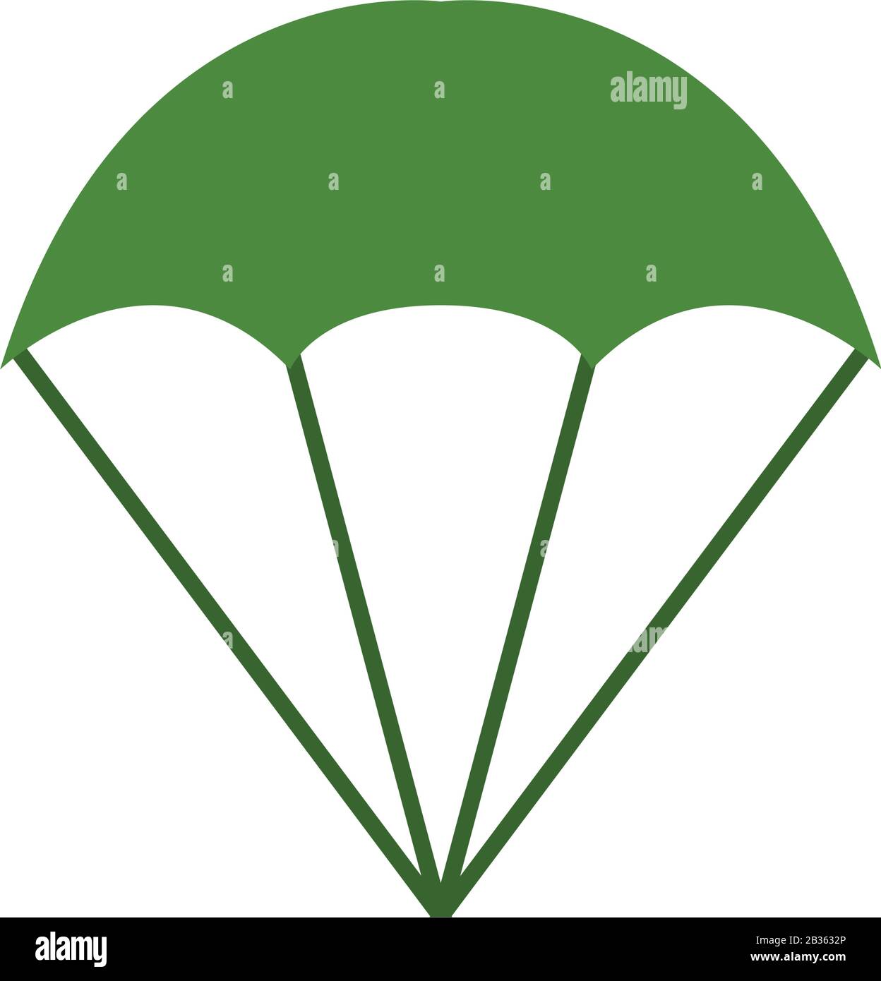 parachute icon illustrated on a white background Stock Vector