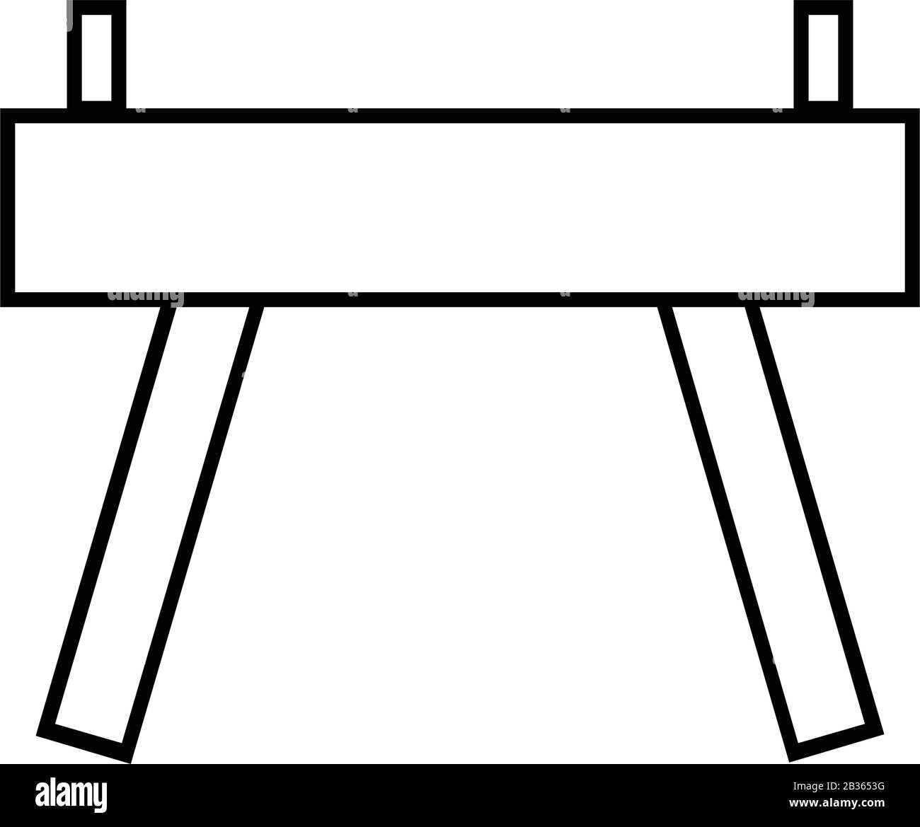 pommel horse icon illustrated in vector on white background Stock