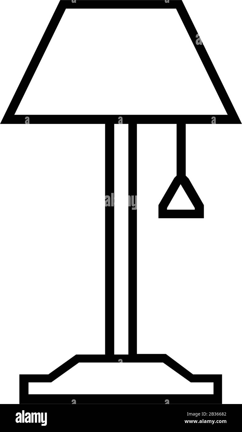 reading lamp icon illustrated in vector on white background Stock Vector
