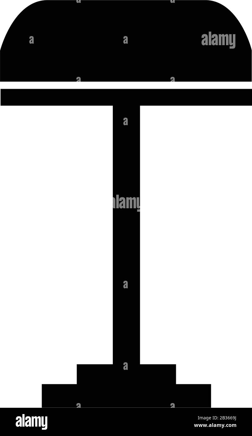 reading lamp icon illustrated in vector on white background Stock Vector
