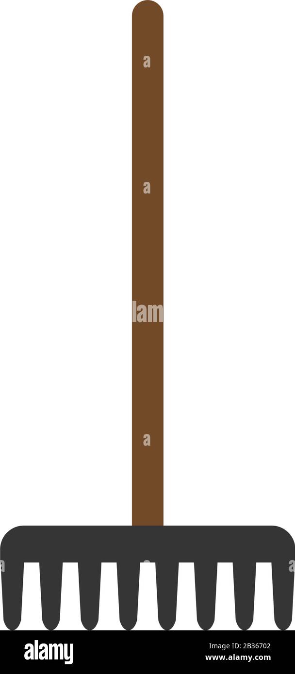 rake lamp icon illustrated in vector on white background Stock Vector