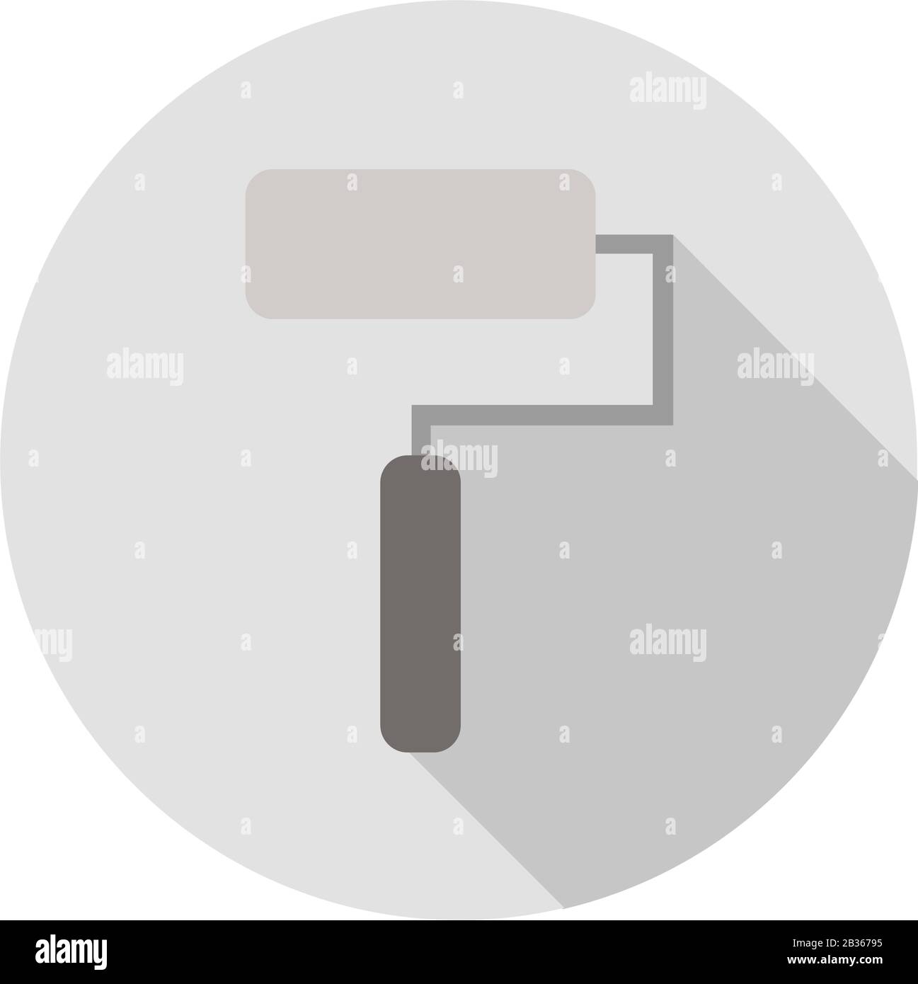 roller icon illustrated in vector on white background Stock Vector
