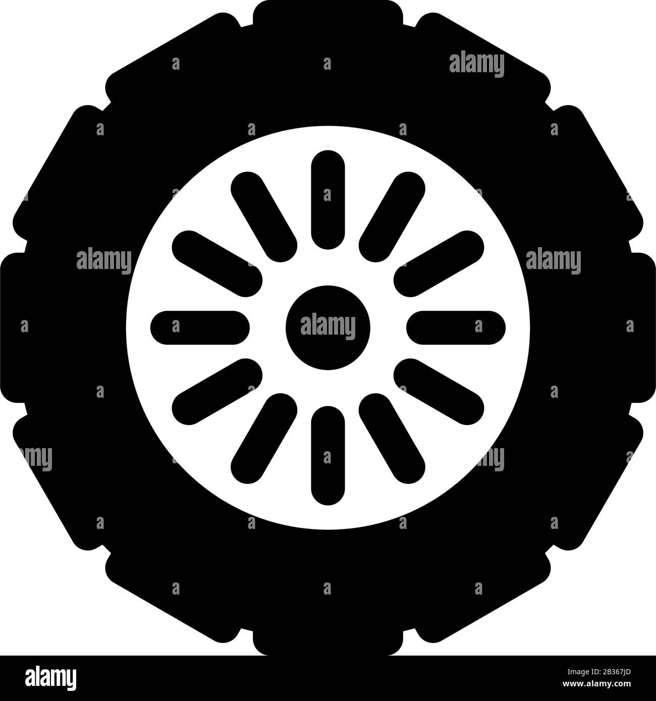 car wheel icon illustrated in vector on white background Stock Vector ...