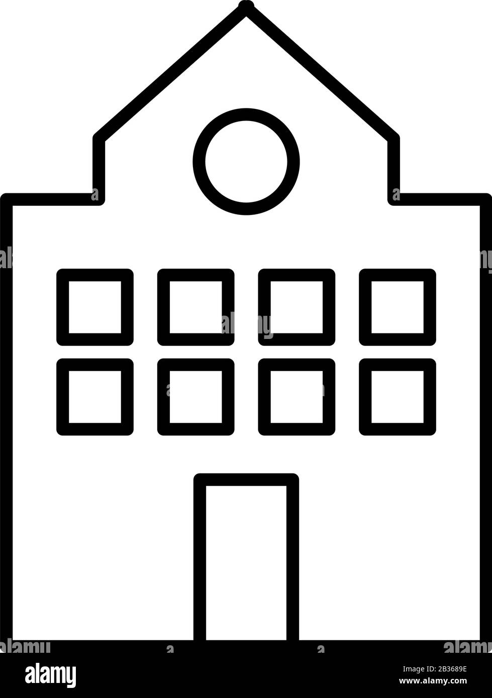 school icon illustrated in vector on white background Stock Vector ...