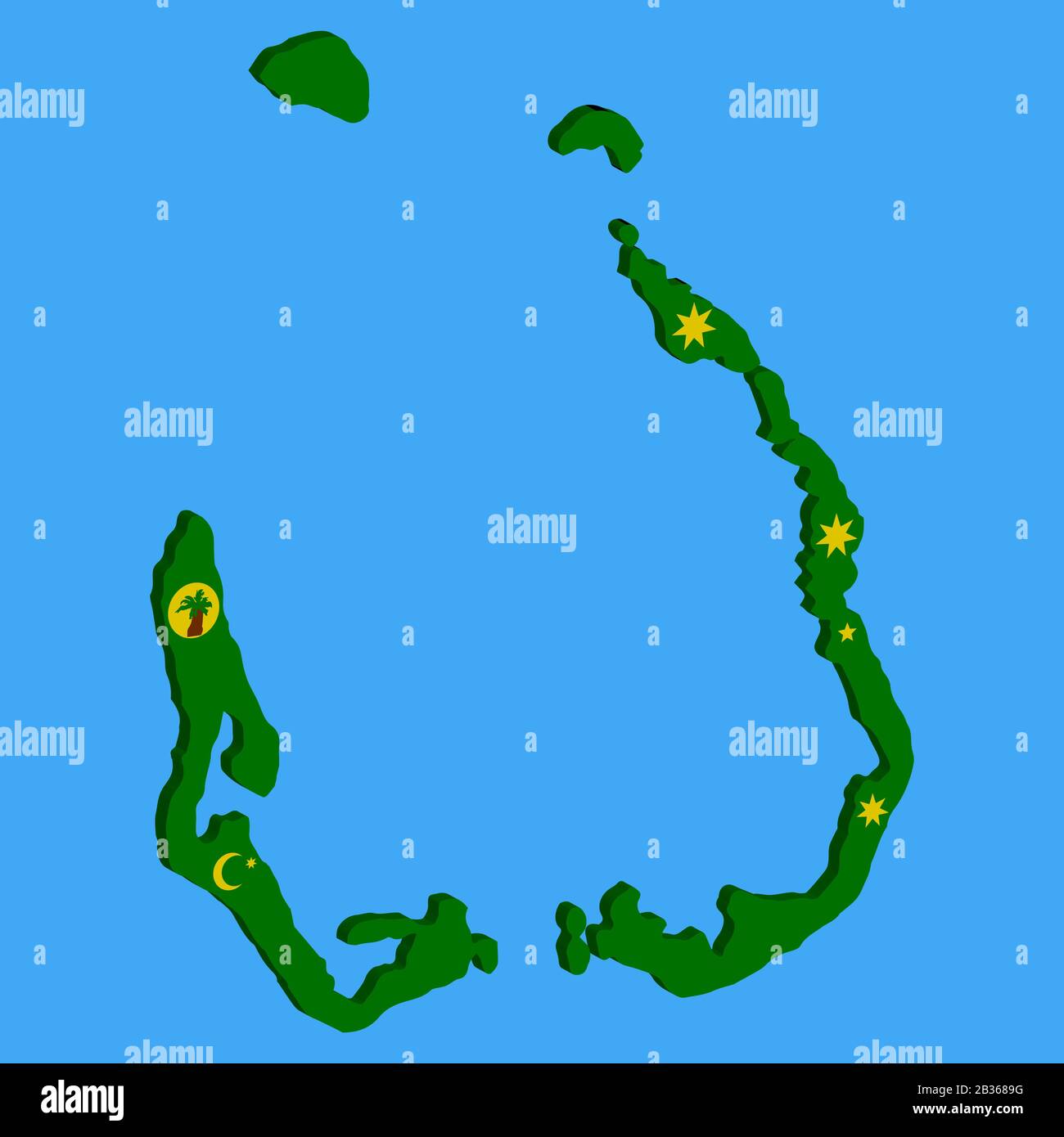 Cocos keeling islands map hires stock photography and images Alamy
