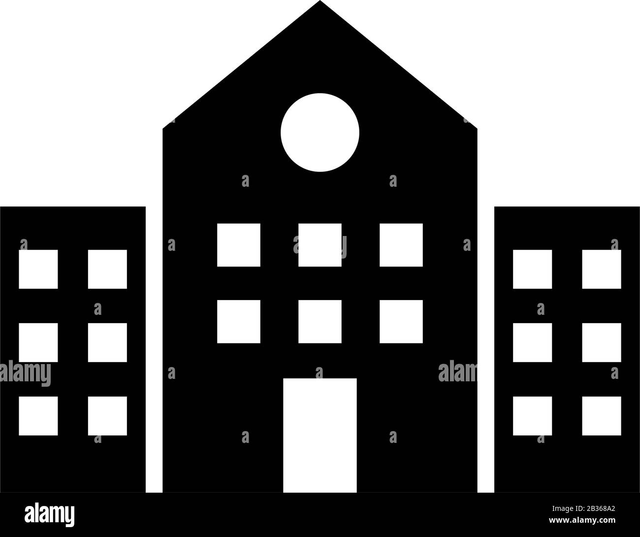 school icon illustrated in vector on white background Stock Vector ...