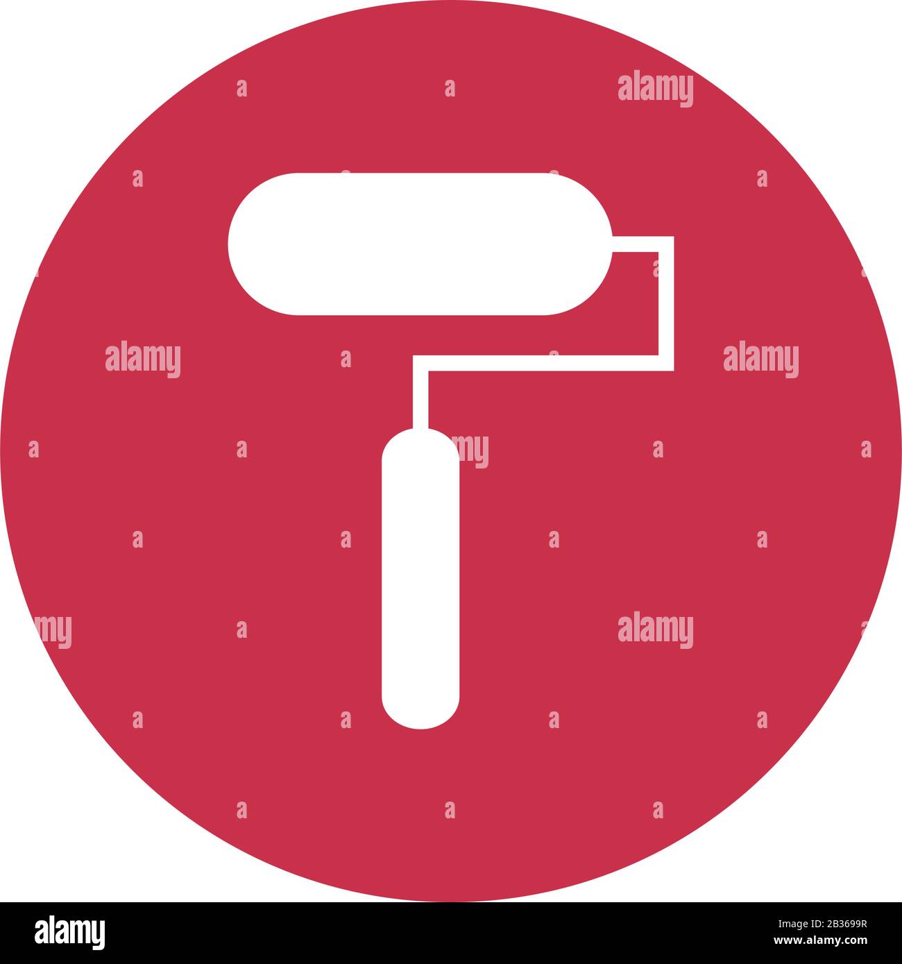 roller icon illustrated in vector on white background Stock Vector