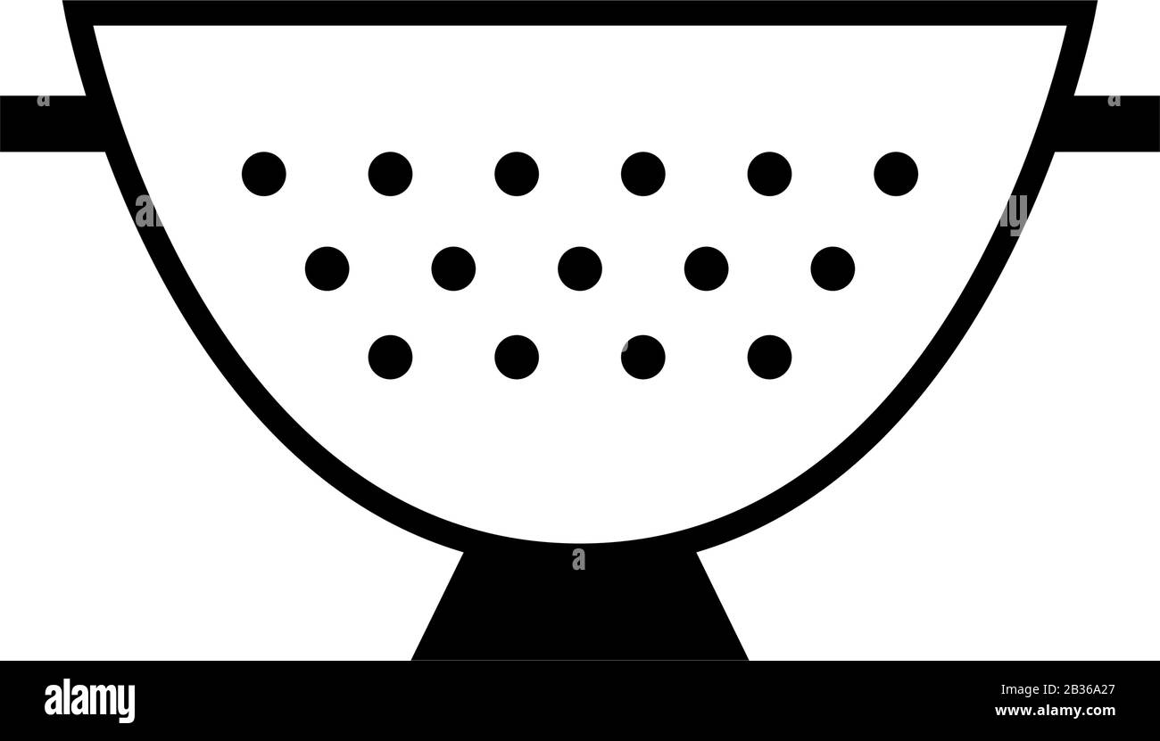 colander icon illustrated in vector on white background Stock Vector