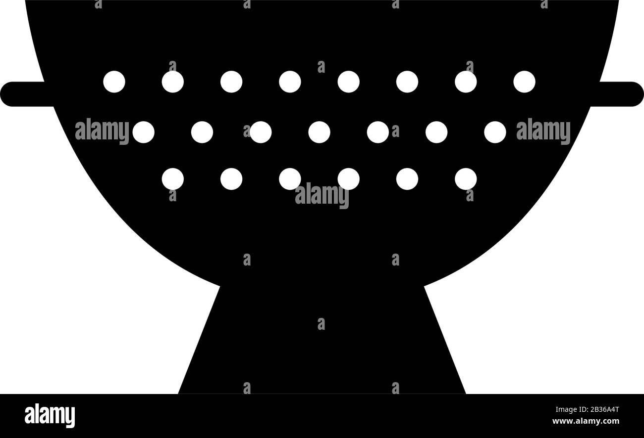 colander icon illustrated in vector on white background Stock Vector