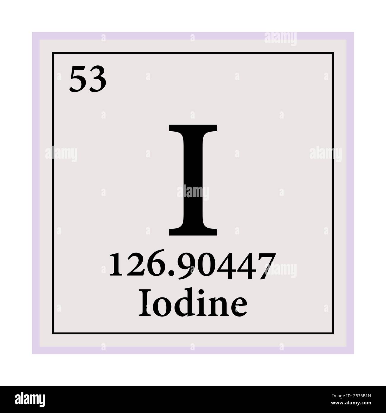 Iodine Periodic Table of the Elements Vector illustration eps 10. Stock Vector