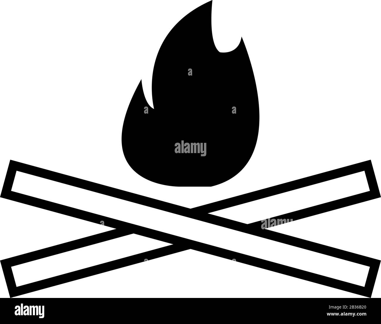 fire icon illustrated in vector on white background Stock Vector Image ...