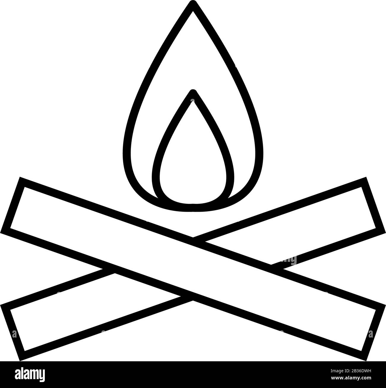 fire icon illustrated in vector on white background Stock Vector Image ...