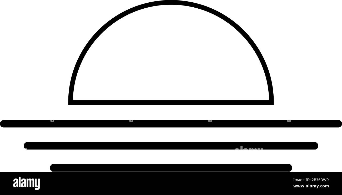 sunset icon illustrated in vector on white background Stock Vector ...