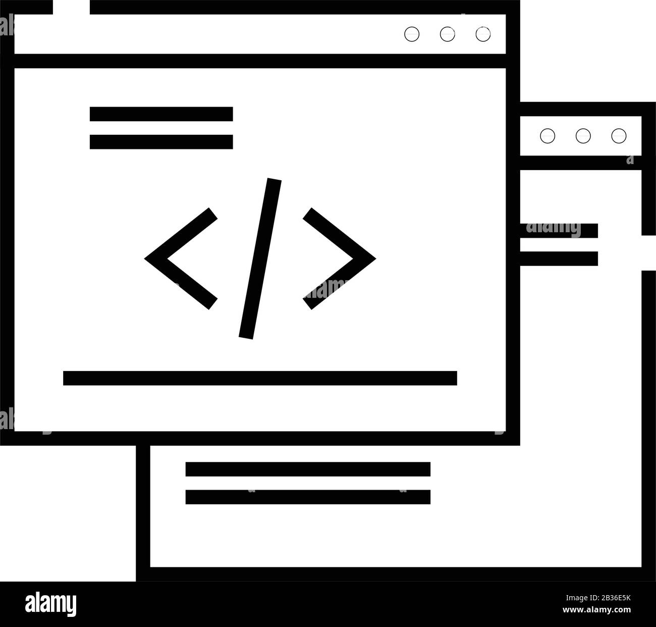 Web pages line icon, concept sign, outline vector illustration, linear ...