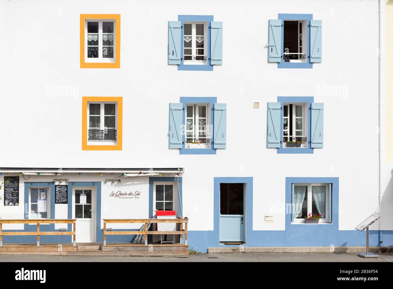 France, Morbihan, BelleIleenmer, Sauzon, facade Stock Photo Alamy