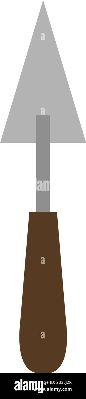 trowel icon illustrated in vector on white background Stock Vector