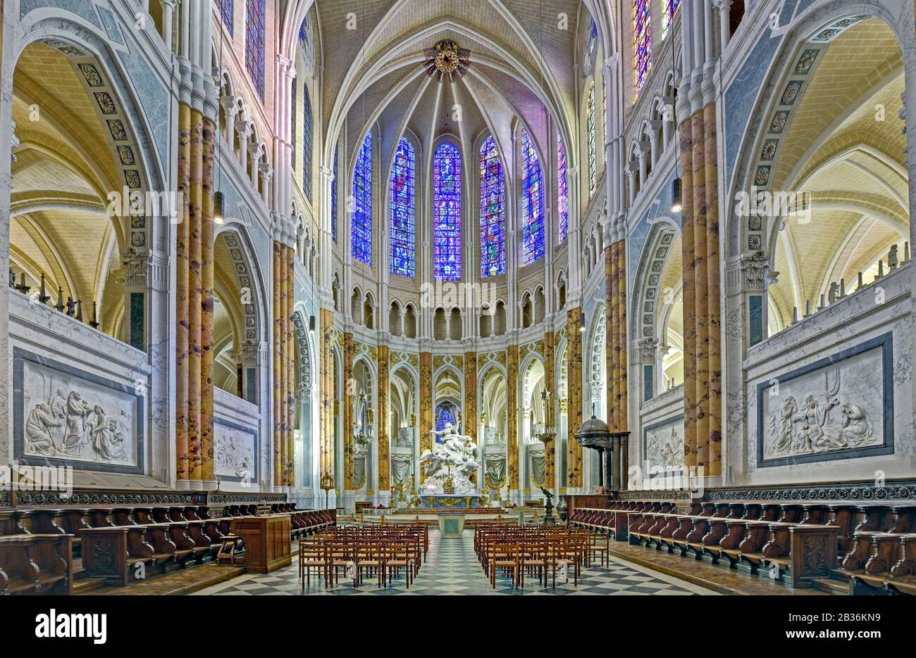 France, EureetLoir, Chartres, cathedral Our Lady (Notre Dame) of