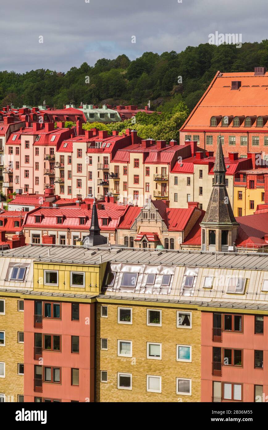 Sweden, Vastragotland And Bohuslan, Gothenburg, High Angle City View ...