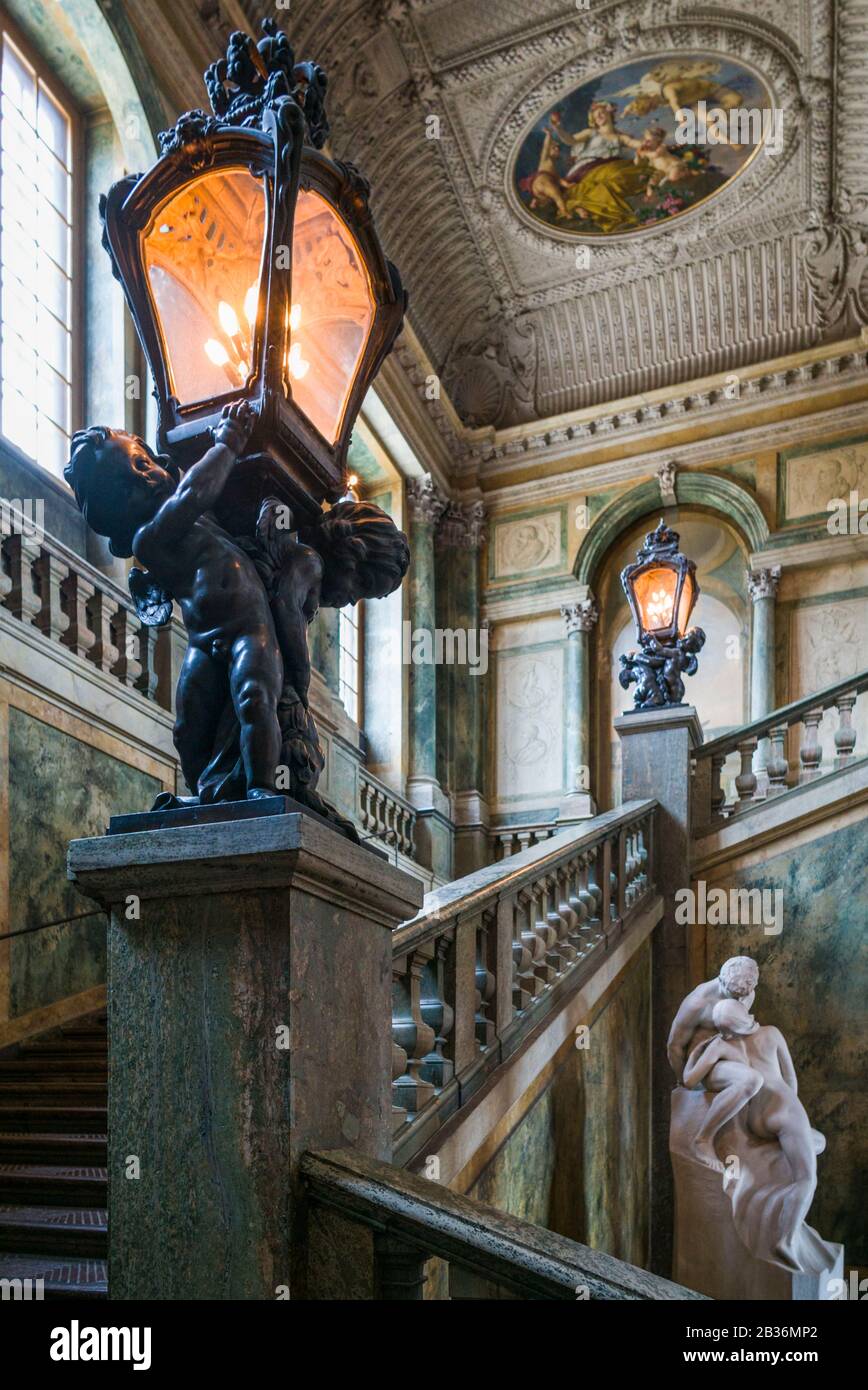 Sweden, Stockholm, Gamla Stan, Old Town, Royal Palace, interior, staircase Stock Photo