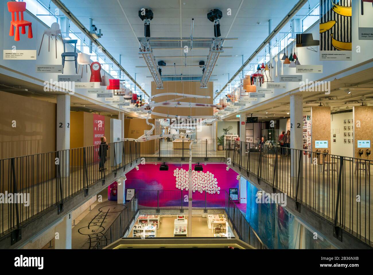 Sweden, Smaland, Almhult, site of the first IKEA store built in Sweden, IKEA Museum, interior gallery Stock Photo