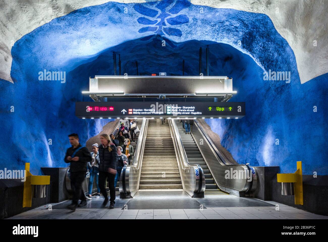 Sweden, Stockholm, Stockhom Underground Metro, T-Centralen Station Stock Photo