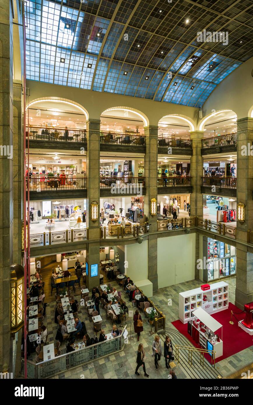 Sweden, Stockholm, NK, Nordiska Kompaniet, department store, built 1902,  interior Stock Photo - Alamy