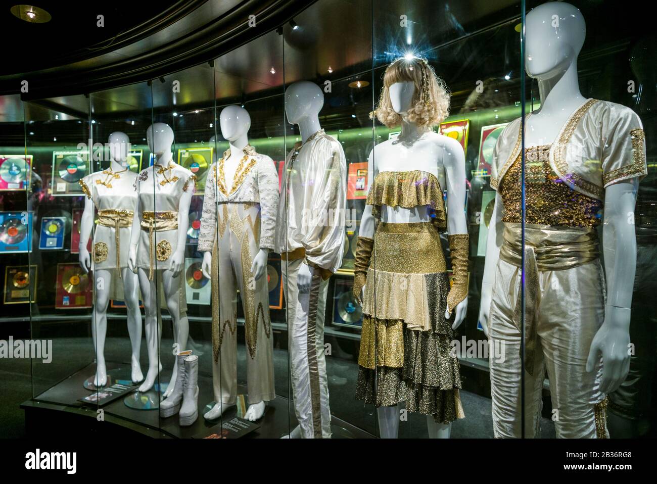 Sweden, Stockholm, Djurgarden, ABBA Museum, museum to the Swedish pop group Abba, costumes Stock Photo