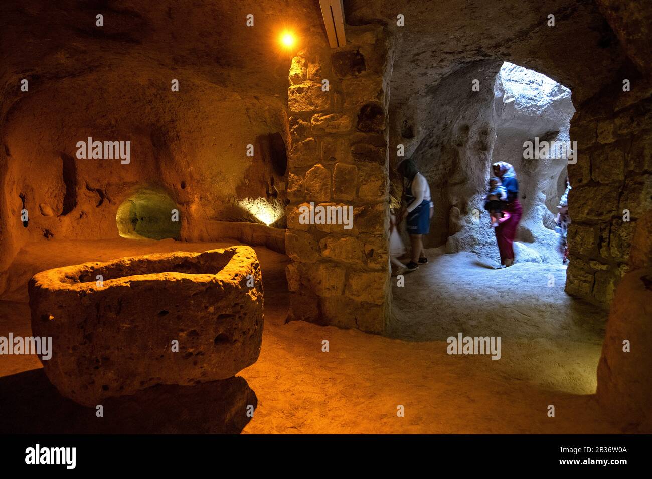Turkey, Cappadocia, Mazi Koy, underground city of Mazi Stock Photo