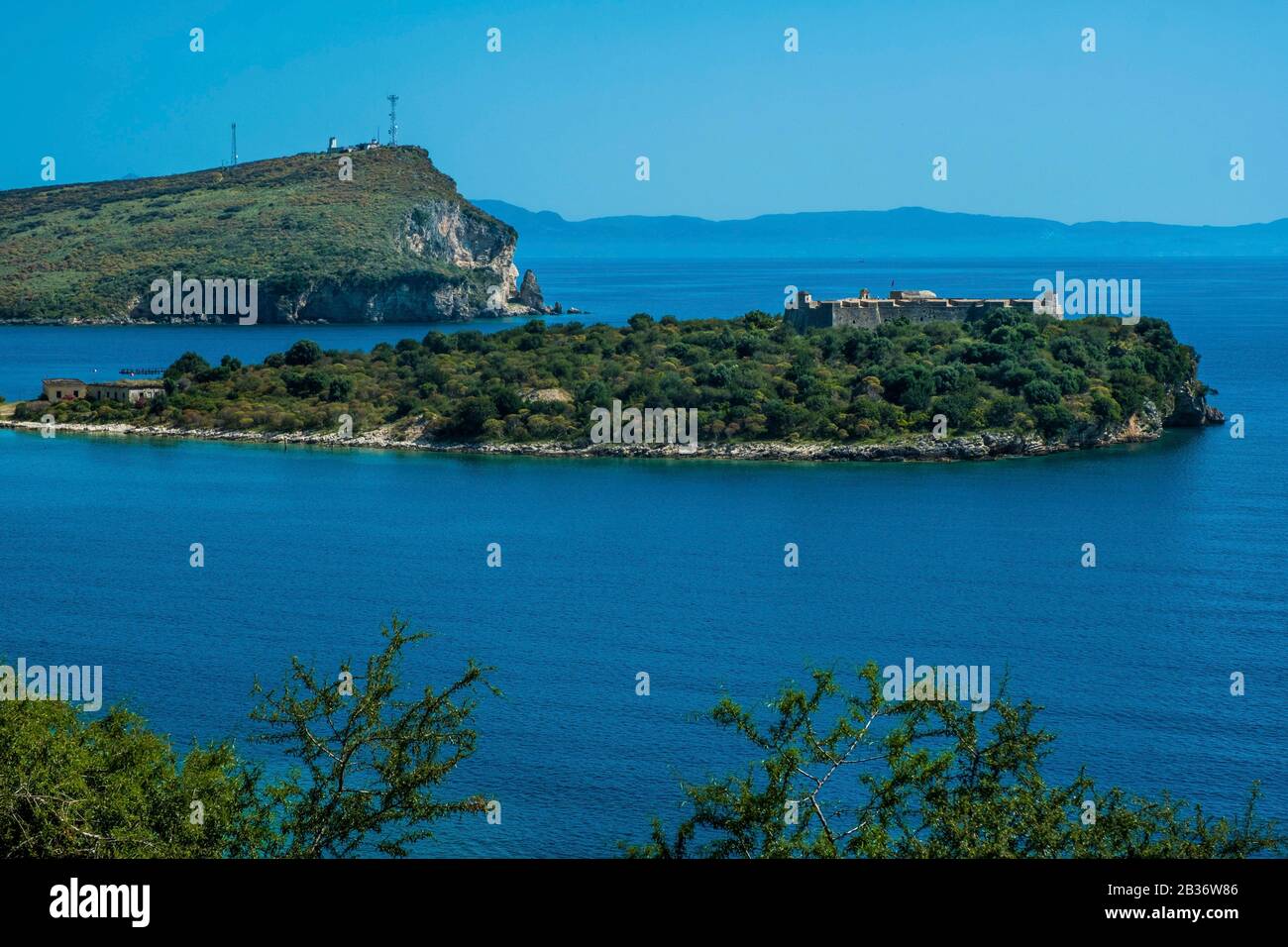 Albania, Vlore, Adriatic coast, Porto Palermo peninsula, Ali Pacha fortress  Stock Photo - Alamy