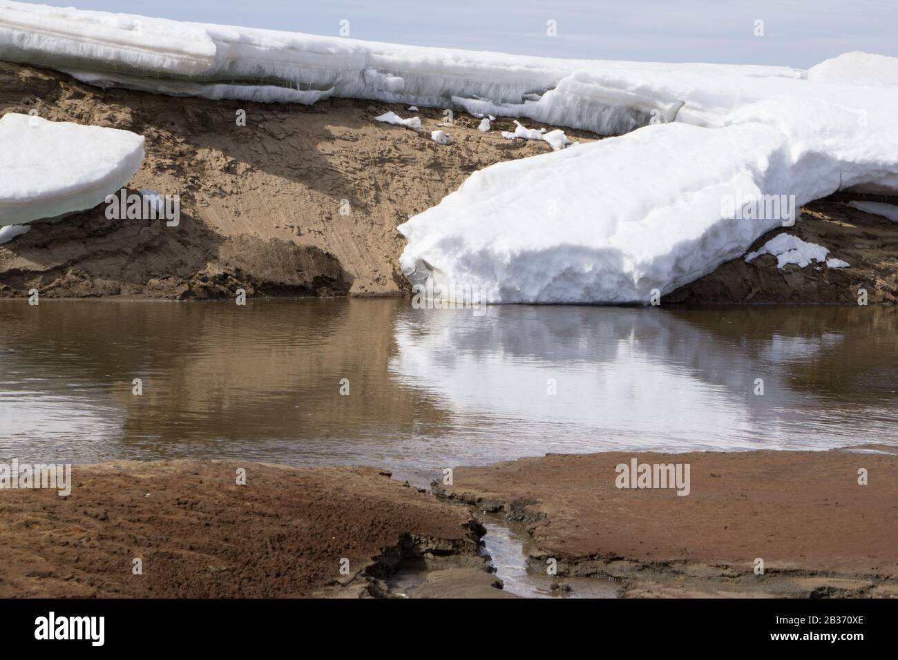 Ice cave texture vibrant view walls cold Stock Photo