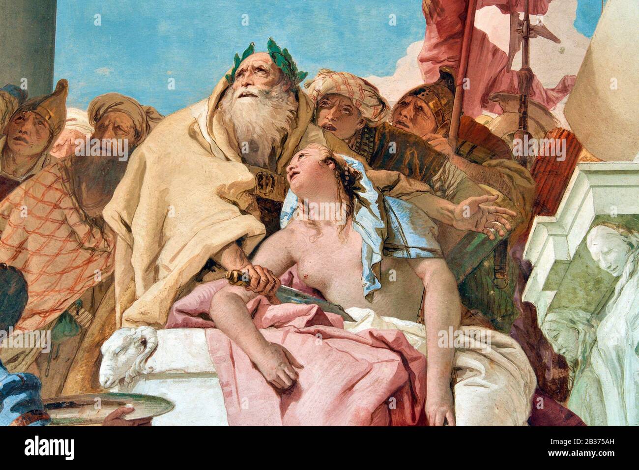 Italy, Veneto, Vicenza, Villa Valmarana Ai Nani, Frescos by painter Tiepolo, fresco reprensenting Iphigeny sacrifice Stock Photo