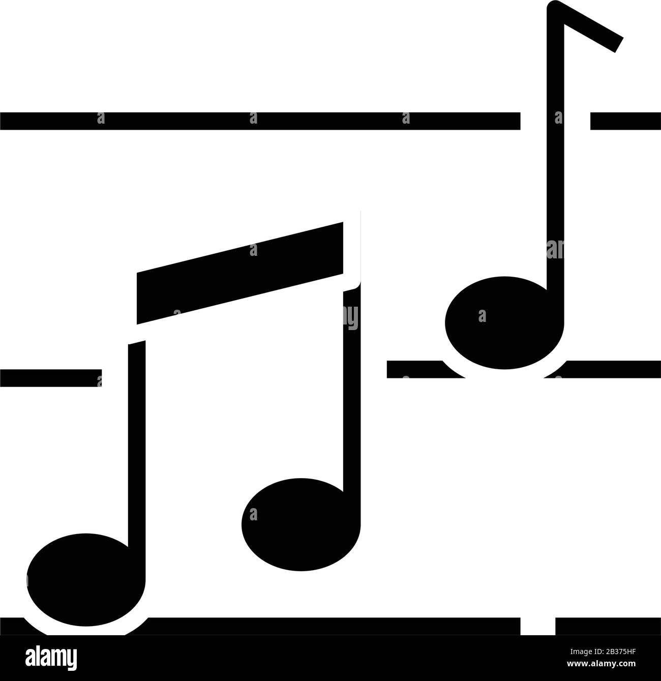 Music notes Black and White Stock Photos & Images - Alamy