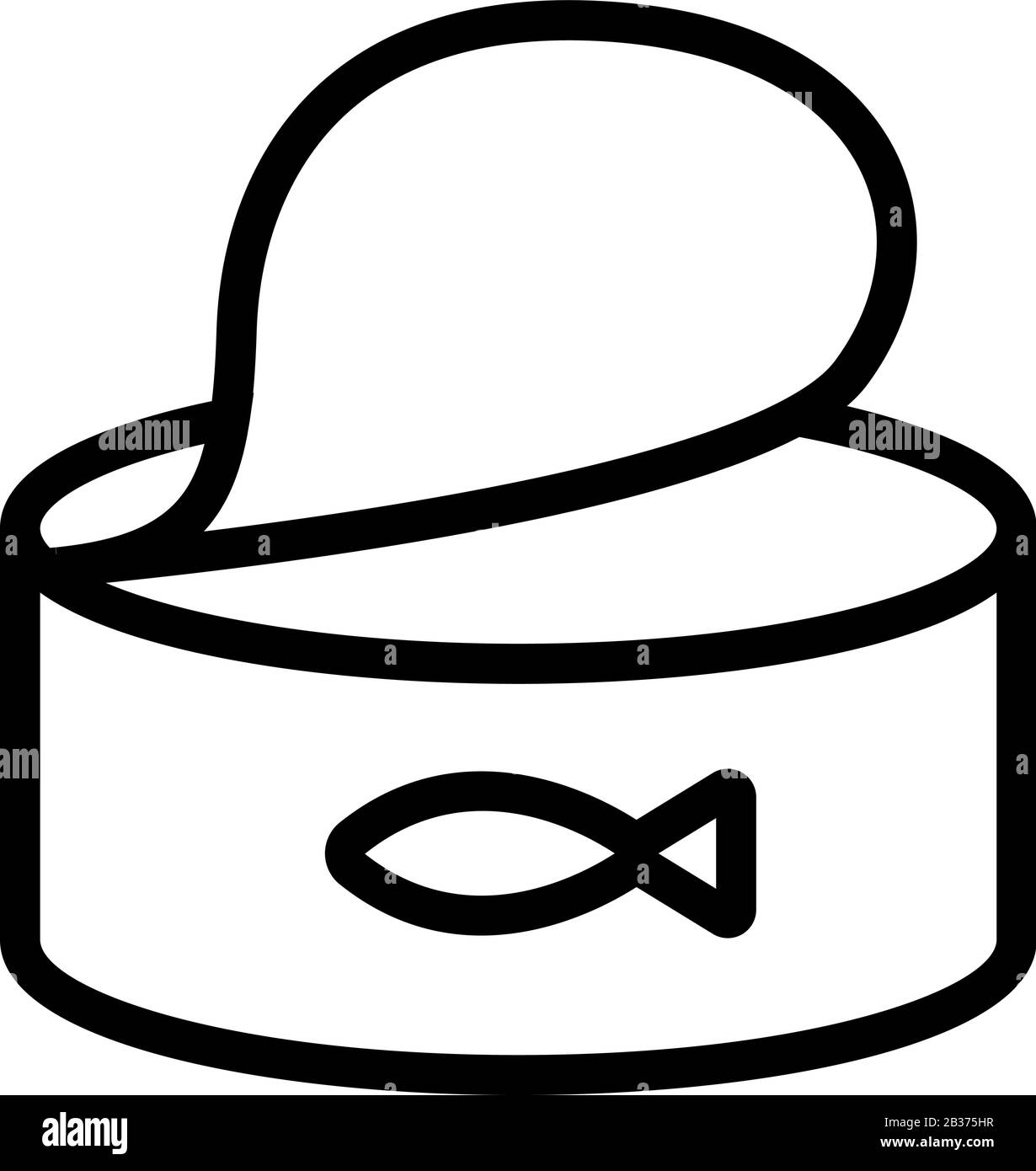 Caviar canned vector icon. Isolated contour symbol illustration Stock Vector