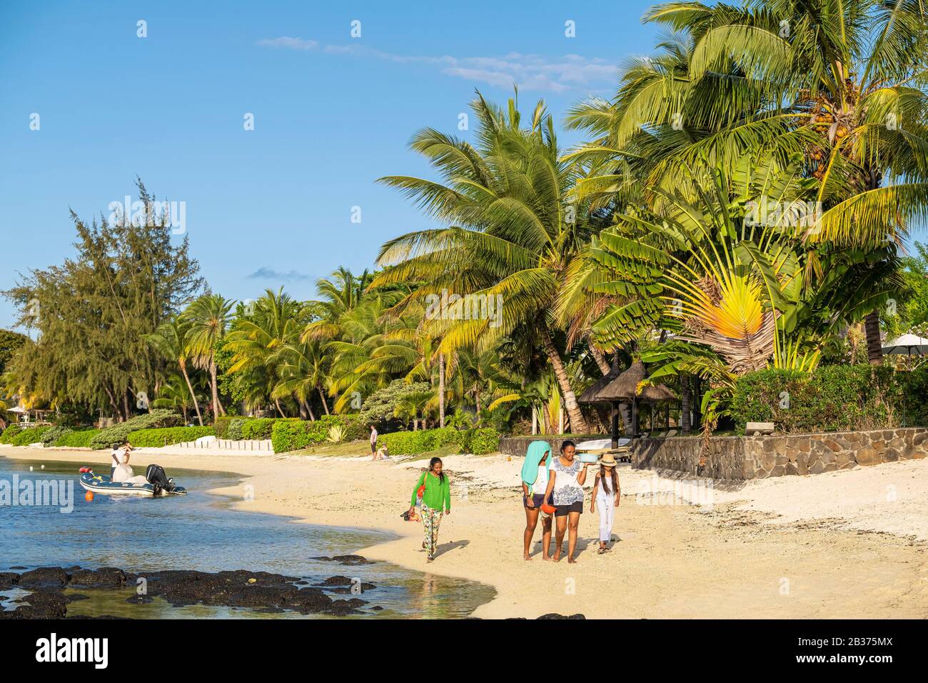 Mauritius, Rivière du Rempart district, Pereybere, the beach Stock