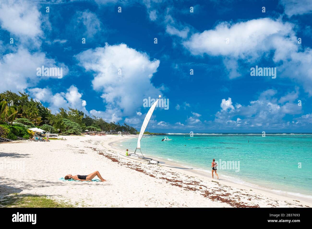 Mauritius, Flacq district, Quatre Cocos beach Stock Photo Alamy