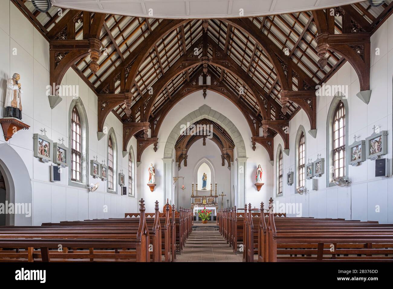 Mauritius, Rivière du Rempart district, Poudre d'Or, MarieReine church