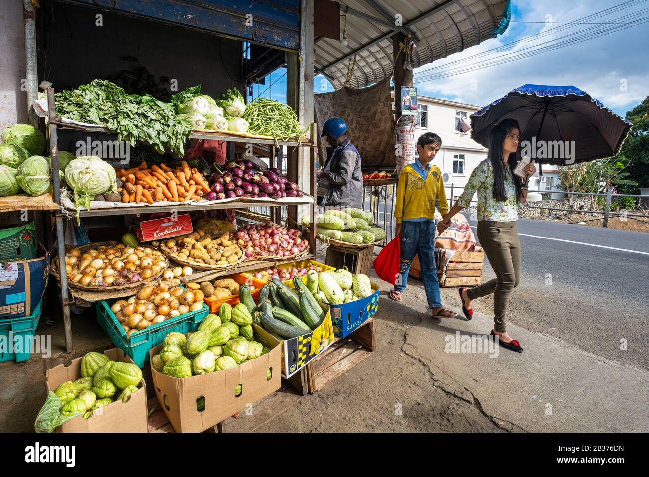 Mauritius, Rivière du Rempart district, Goodlands, fruit and vegetable
