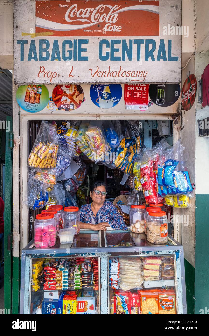 Mauritius, Rivière du Rempart district, Goodlands, grocery Stock Photo