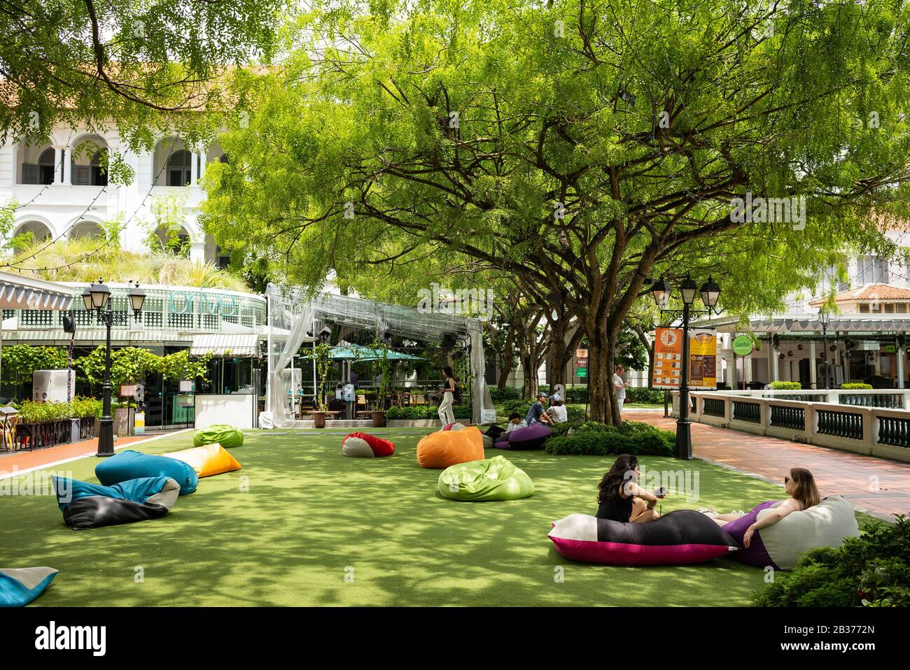 Singapore, colonial district, Chijmes Stock Photo Alamy