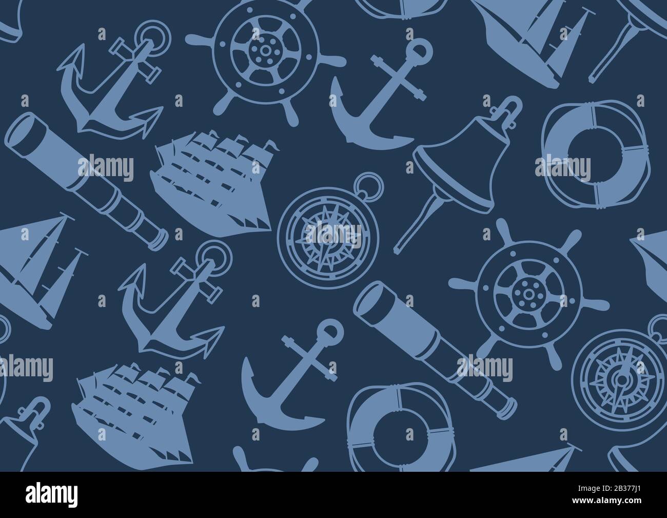 Seamless pattern with symbols and items. Stock Vector