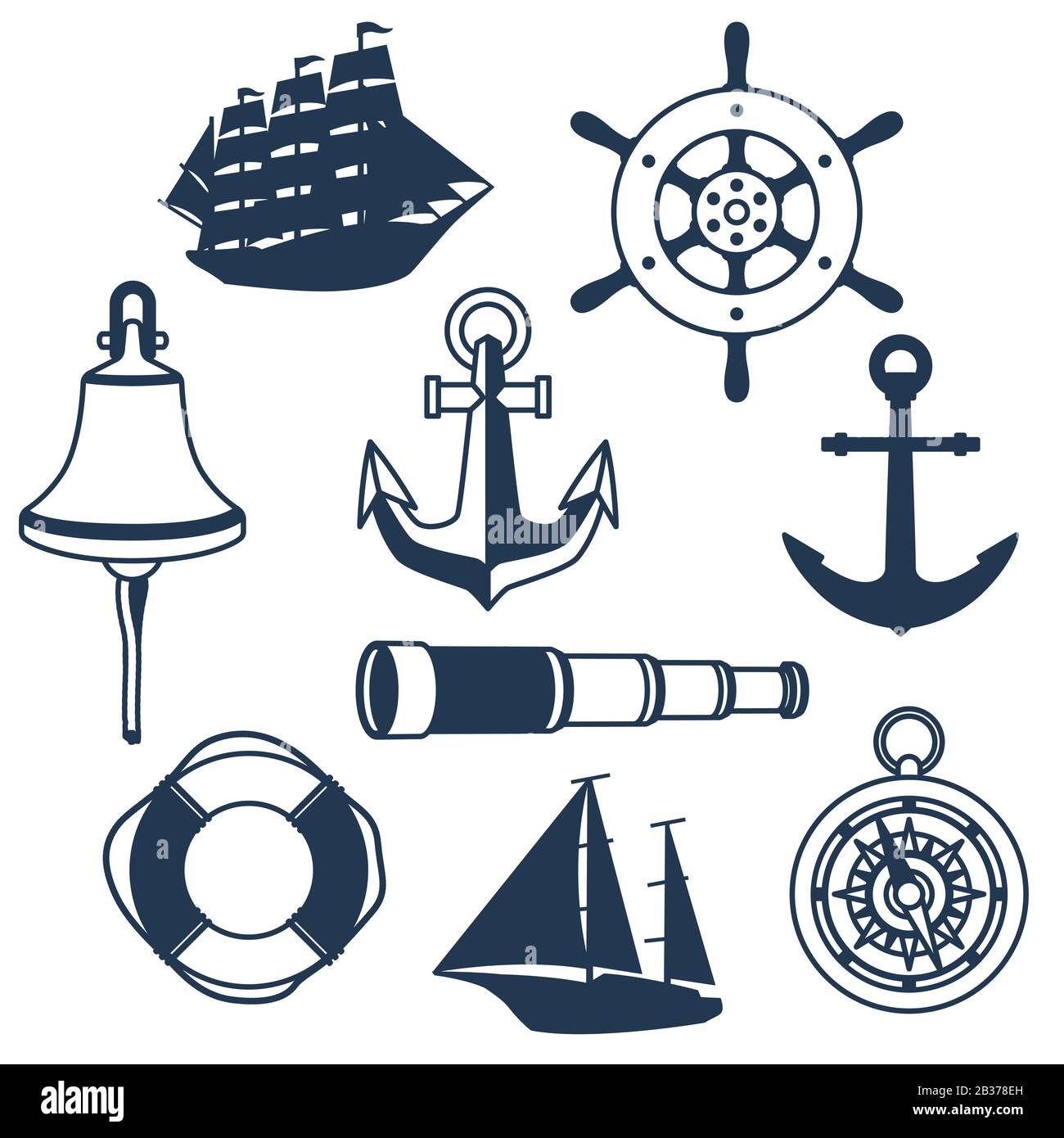 4-12x12" Posters NEW Nautical Anchor Compass Wheel and Buoy on Chevron 