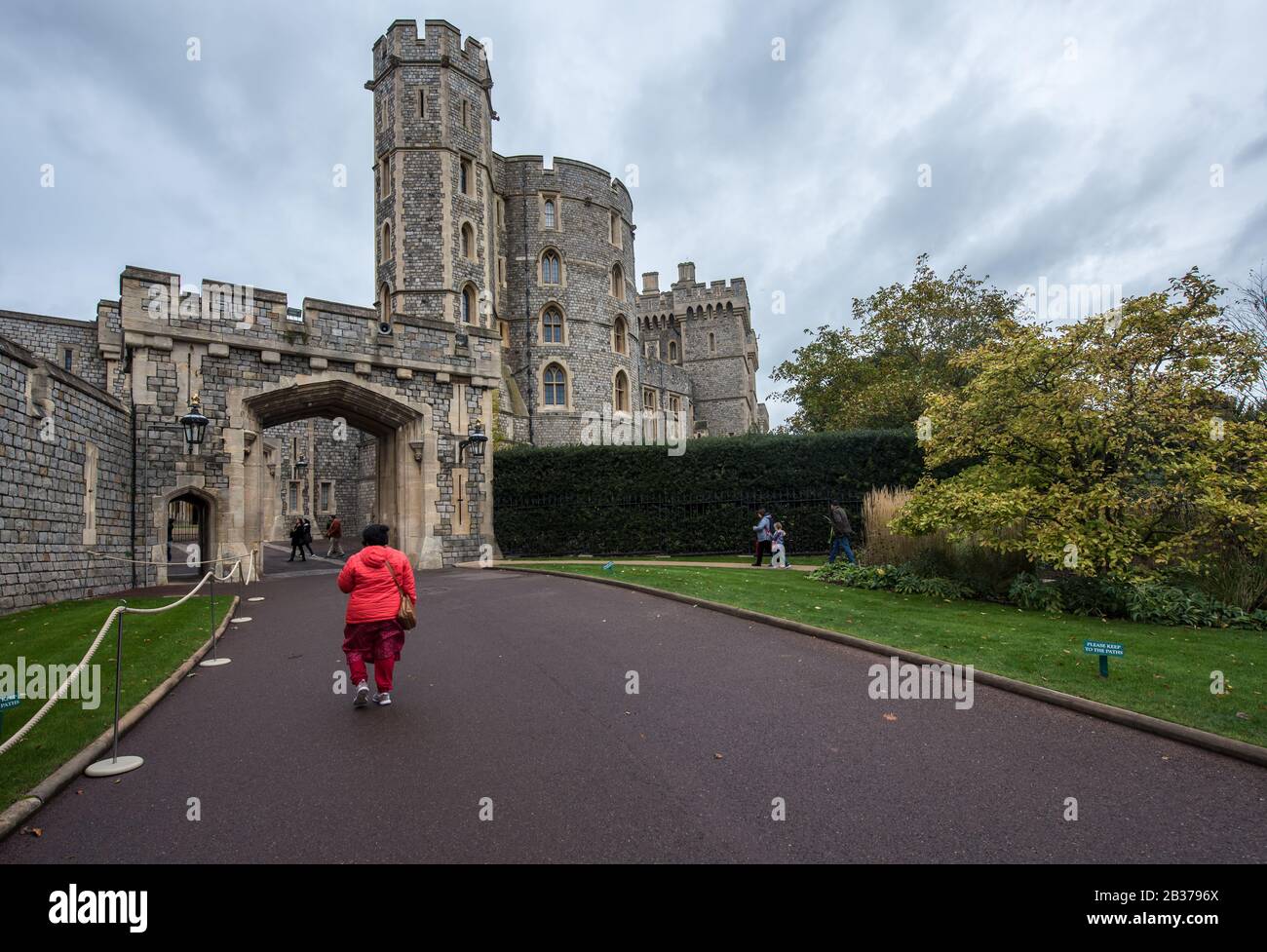 Tourist exploring Windsor Caste,England , residence of the British Royal Family,U.K. Stock Photo