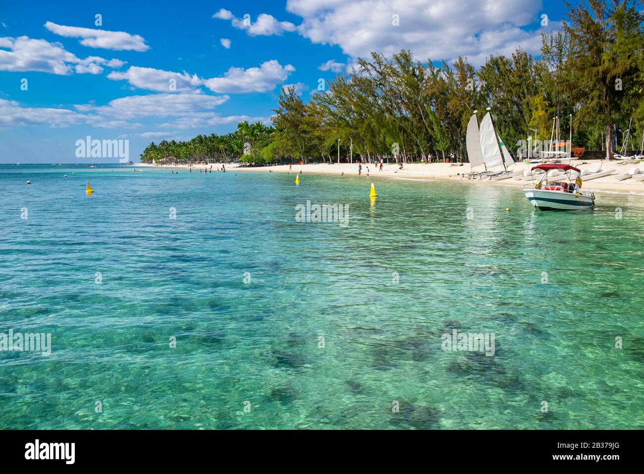 Mauritius, Riviere Noire district, Flic en Flac beach Stock Photo Alamy