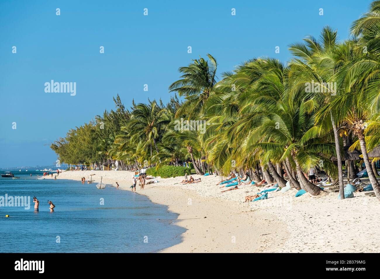 Mauritius, Riviere Noire district, Morne beach in front of Dinarobin